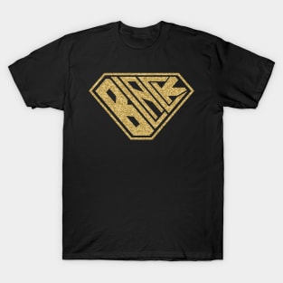 Black SuperEmpowered (Gold Glitter) T-Shirt